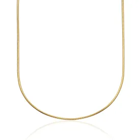 Gold Plated Round Snake Chain Necklace
