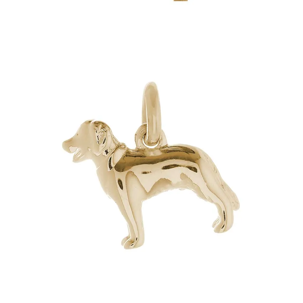 Golden Retriever Solid Gold Dog Charm