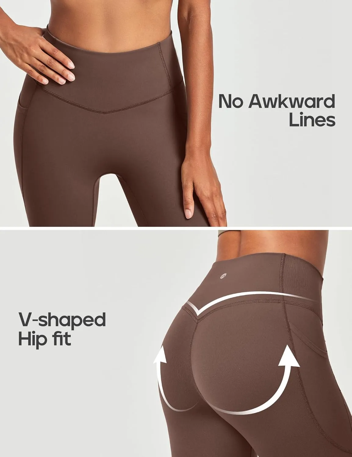 Heathyoga Compression Leggings for Women Tummy Control No Front Seam Leggings with Pockets for Women Workout Yoga Pants