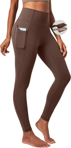 Heathyoga Compression Leggings for Women Tummy Control No Front Seam Leggings with Pockets for Women Workout Yoga Pants