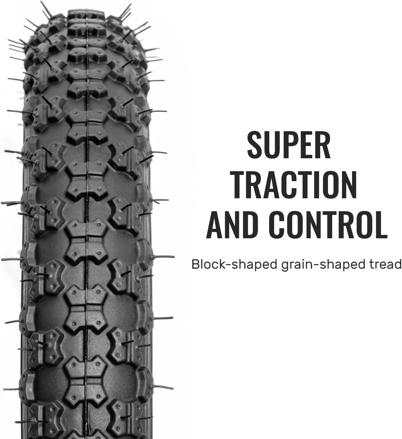Hycline Kids Bike Replacement Tires Set2-Pack 12.5/14/16/20x2.125 Inch Premium Butyl Rubber Puncture-Resistant Folding Bicycle Tires and 2 Pcs Bike Tubes Schrader Valve with Tire Levers for BMX MTB