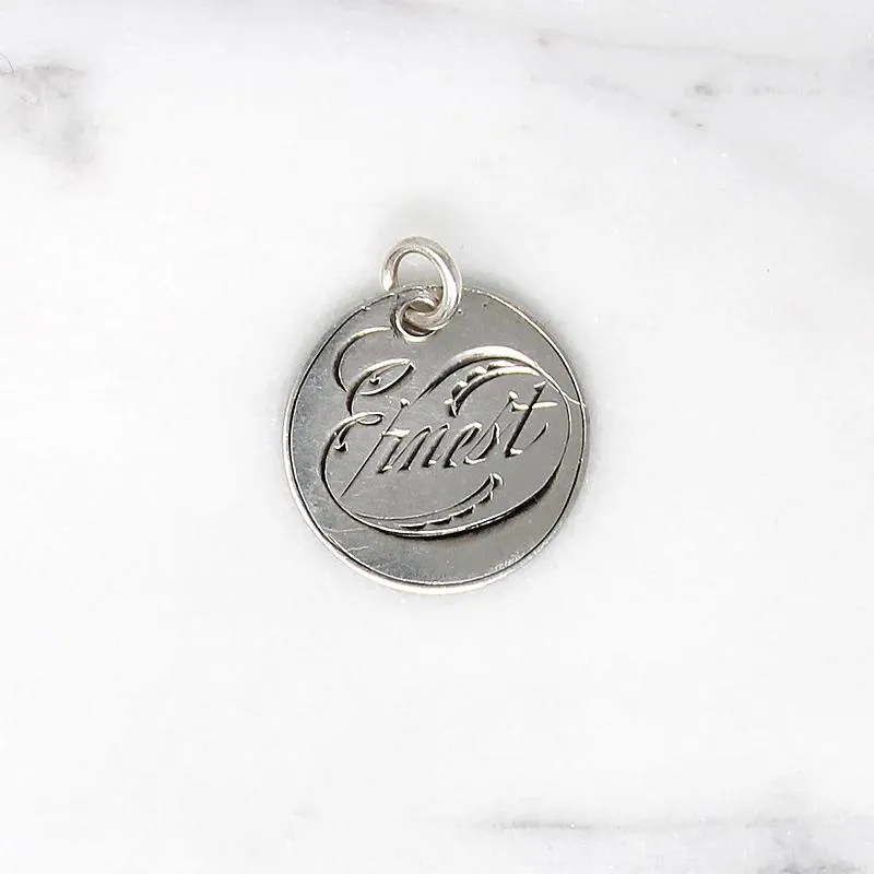 Individual Engraved Victorian Silver Coin Charms