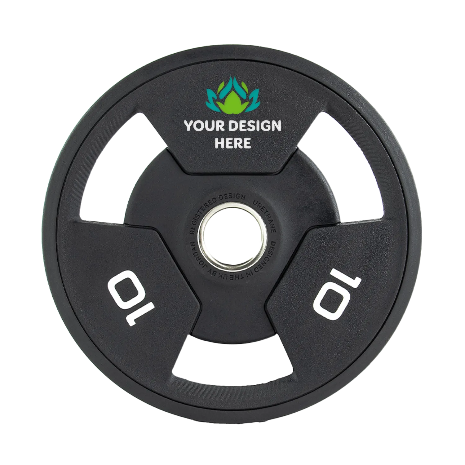 JORDAN® Custom Urethane Tri-Grip Olympic Plates NEW DESIGN