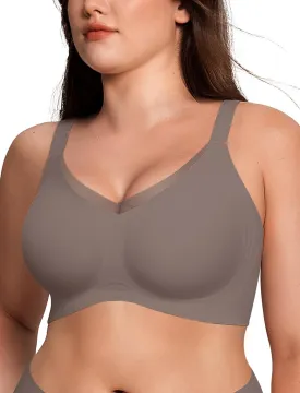 Lace V Seamless Bras for Women No Underwire Bralettes Push Up Wireless Supportive Full Coverage Everyday Bras