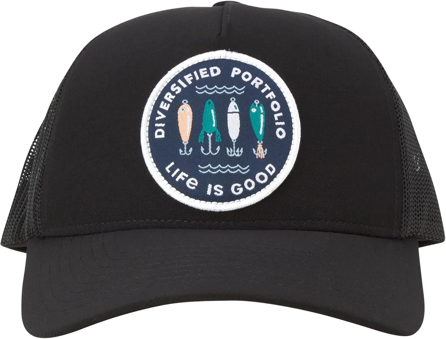 Life is Good Men's Trucker Hat - Mesh-Back Logo Patch Adjustable Baseball Cap