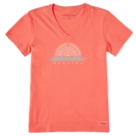 Life is Good Women's Sundala Crusher-LITE Vee (Mango Orange)