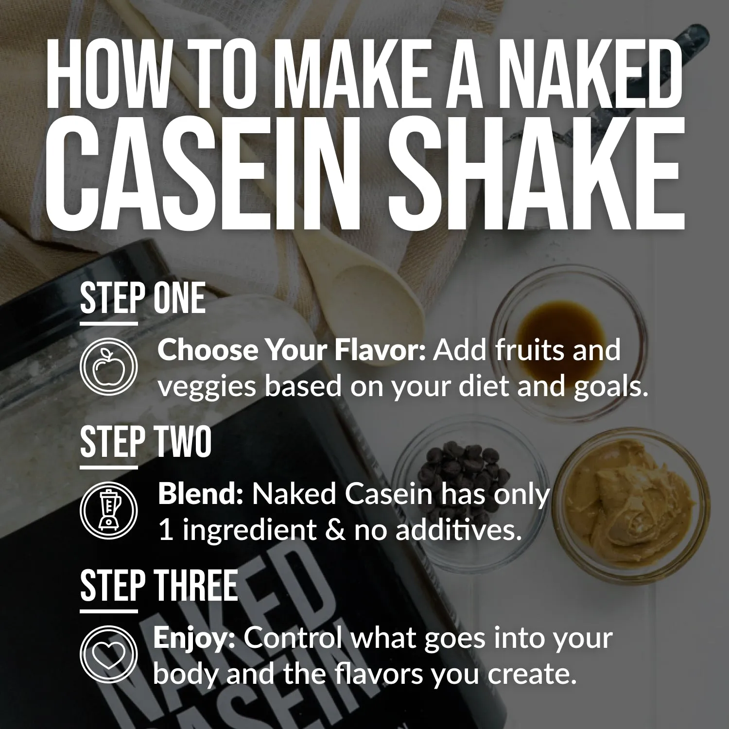 Micellar Casein Protein Powder | Naked Casein - 1lb