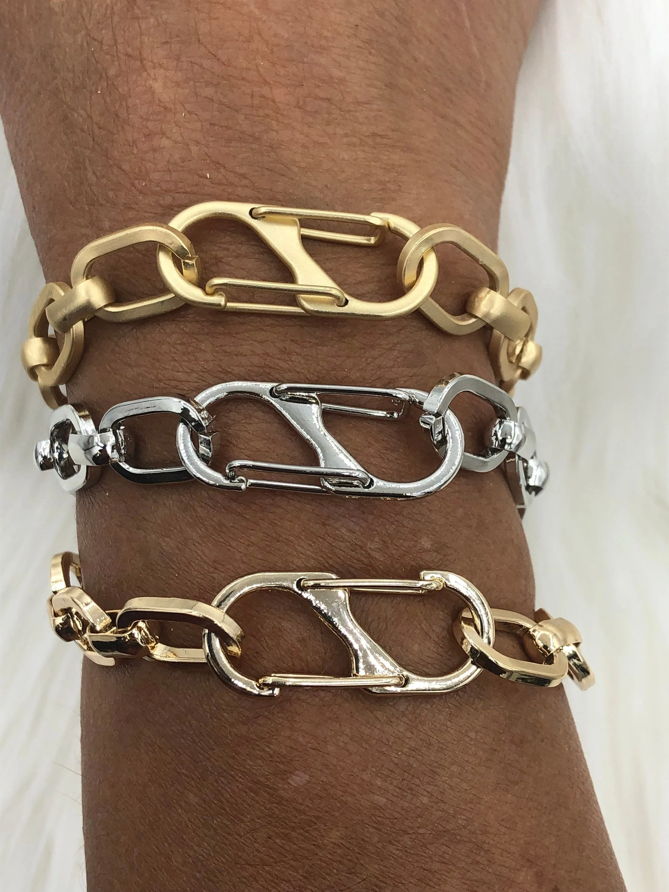 Mixed Link Cable Chain, by the foot. Lg Link 15.75mm x 10.5mm Sm link 9mm x 3.75mm, Gold plated Rhodium & Matte Gold finishes Fast ship