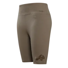 MLB ATLANTA BRAVES NEUTRAL JERSEY WOMEN'S BIKE SHORT (TAUPE)