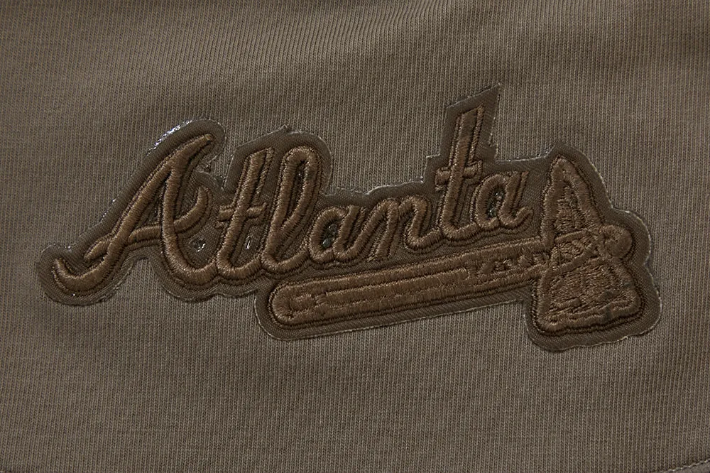 MLB ATLANTA BRAVES NEUTRAL JERSEY WOMEN'S BIKE SHORT (TAUPE)