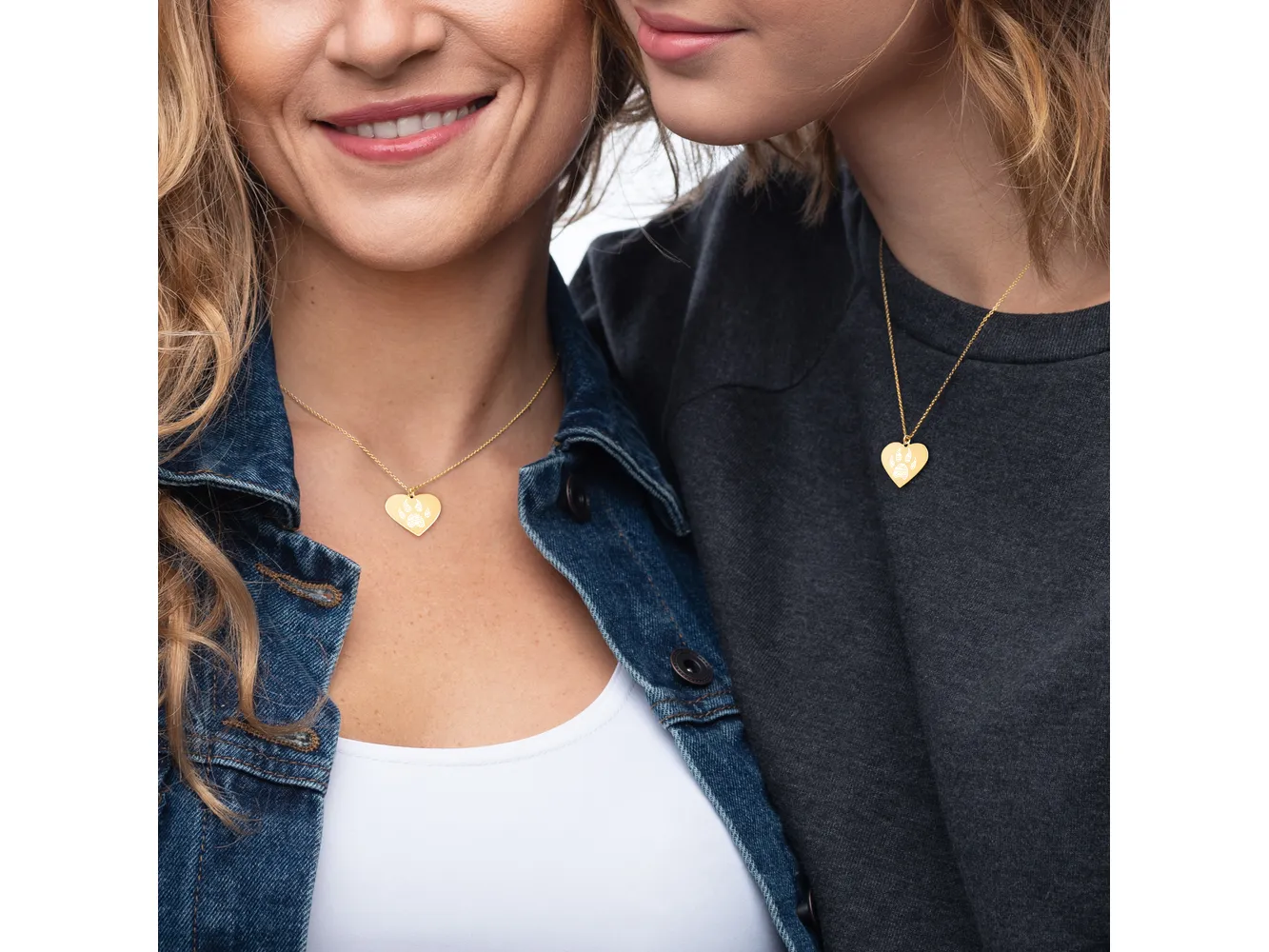 Momma Bear Engraved Heart Necklace