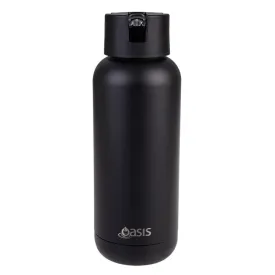 Oasis S/S Ceramic Moda Triple Wall Insulated Drink Bottle 1L - Black