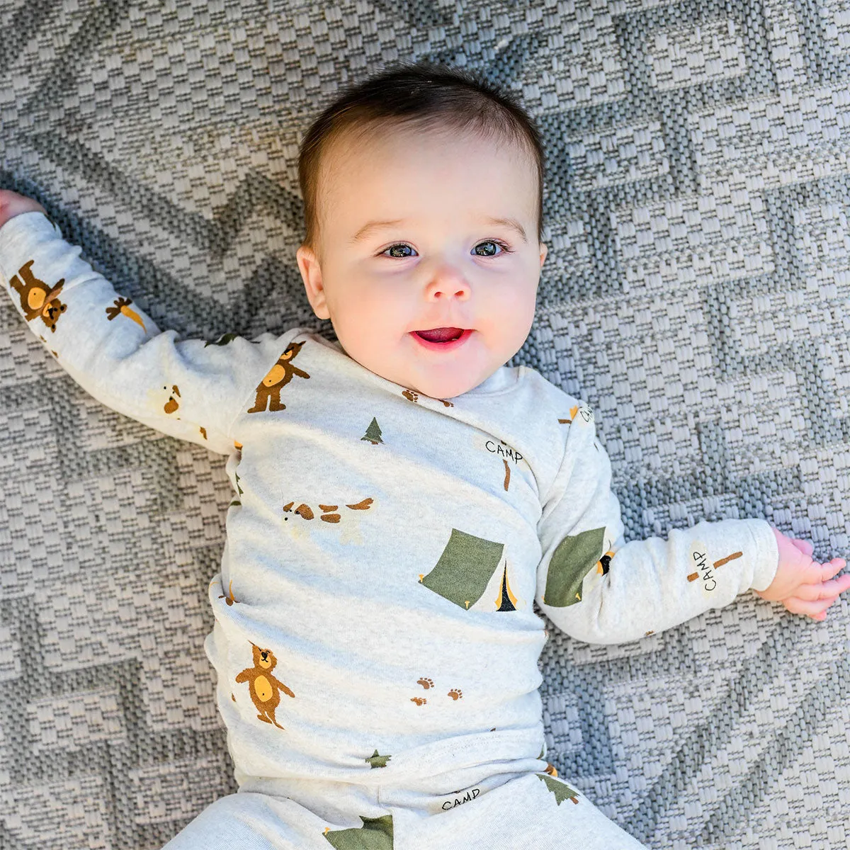 oh baby! Two Piece Set - Camping Print - Malt