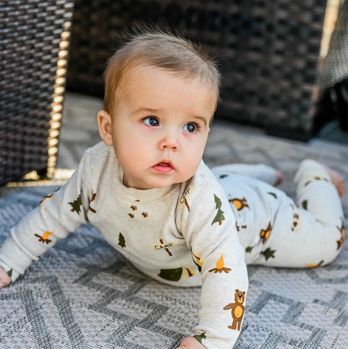 oh baby! Two Piece Set - Camping Print - Malt
