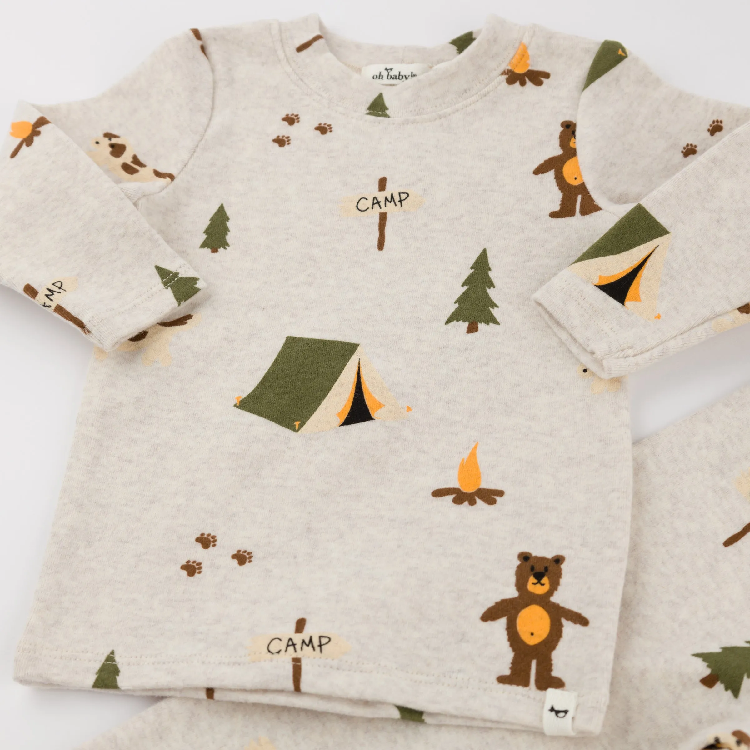 oh baby! Two Piece Set - Camping Print - Malt
