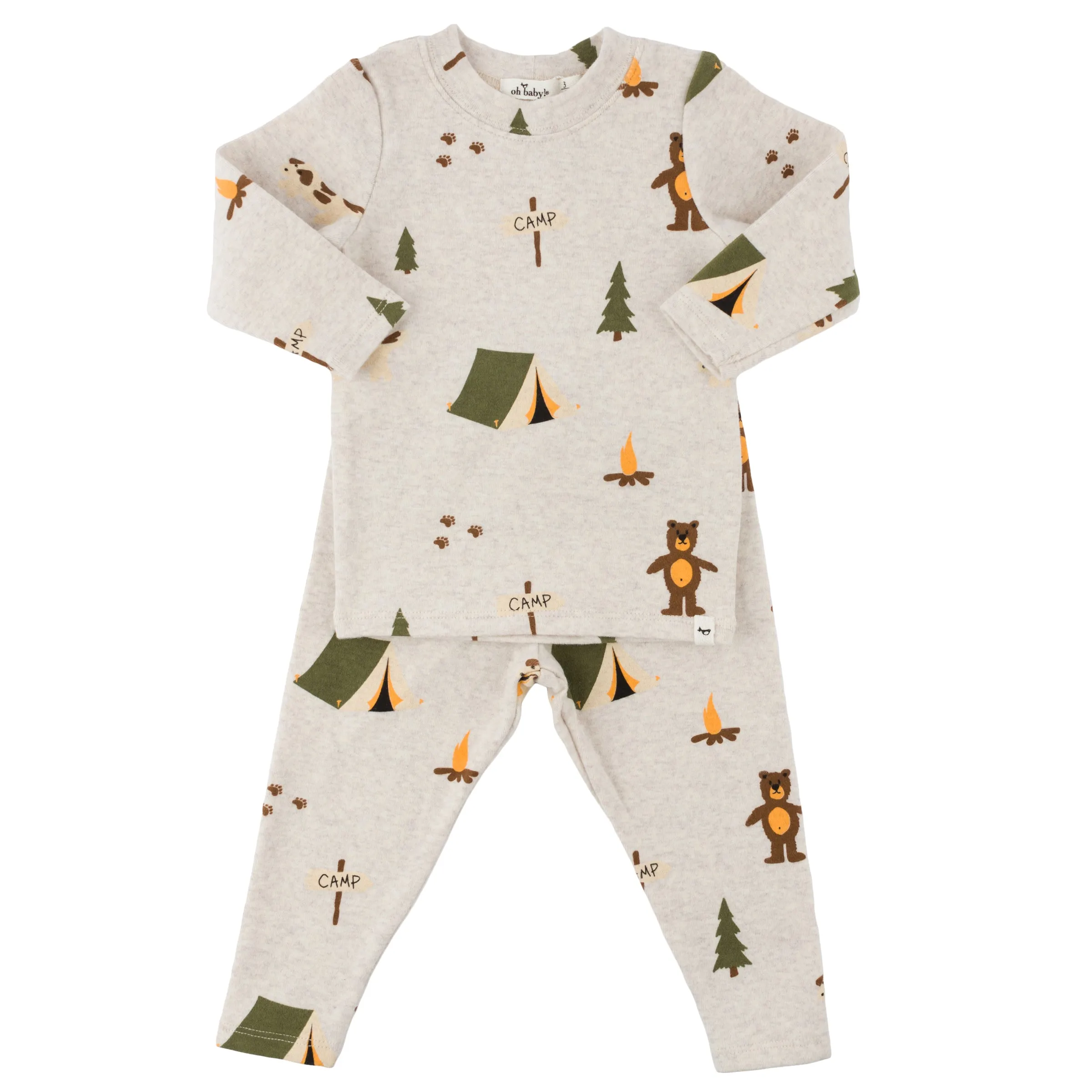 oh baby! Two Piece Set - Camping Print - Malt