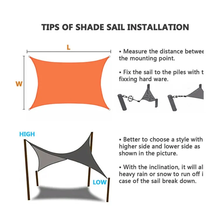 Outdoor Garden Sunshade Sail Waterproof Anti-UV Canopy, Size: 4m x 7m(Green)