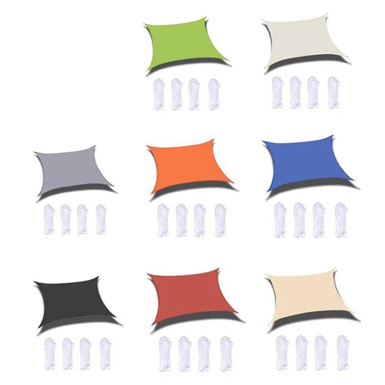 Outdoor Garden Sunshade Sail Waterproof Anti-UV Canopy, Size: 6m x 6m(Cream Color)