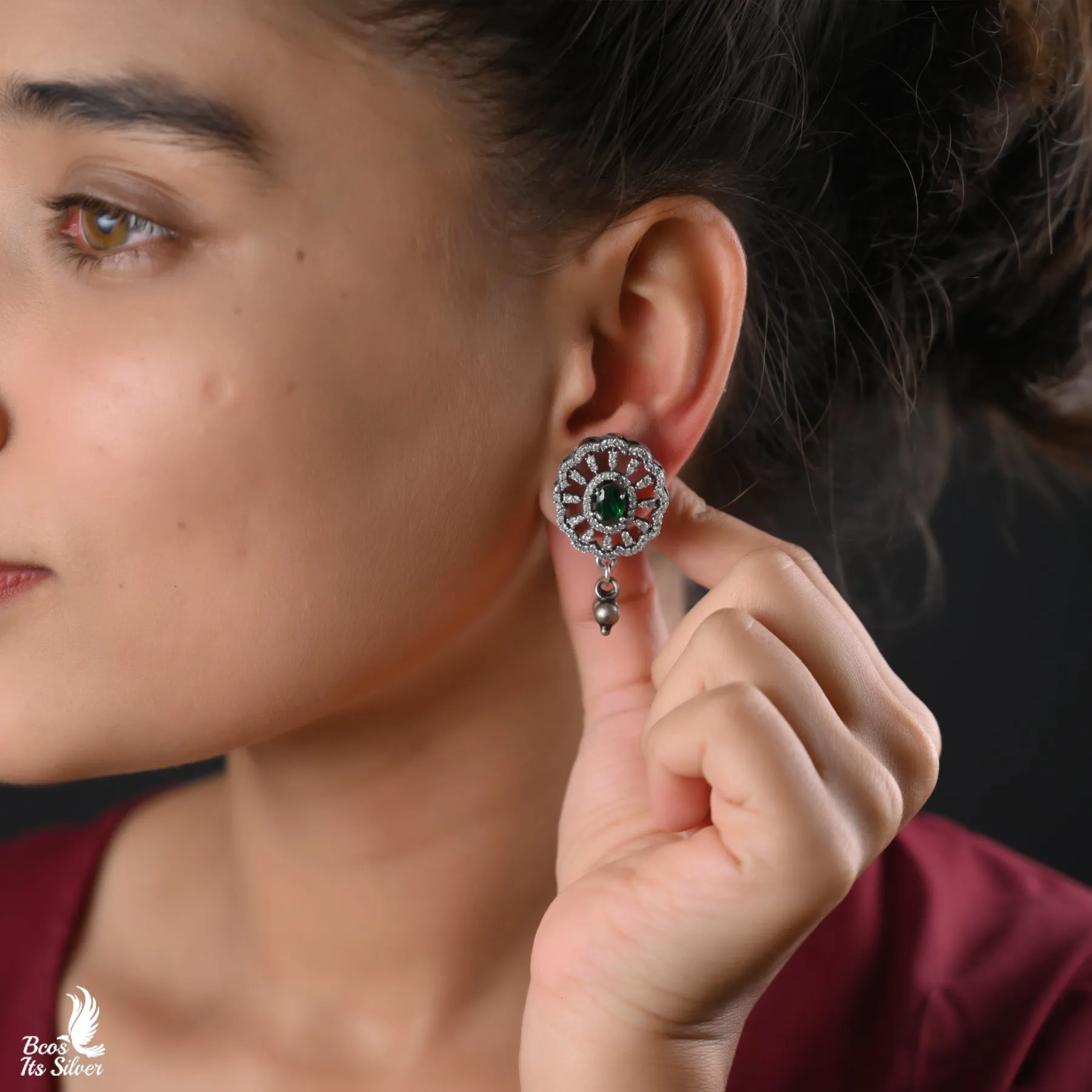 Oxidized earring  -4463