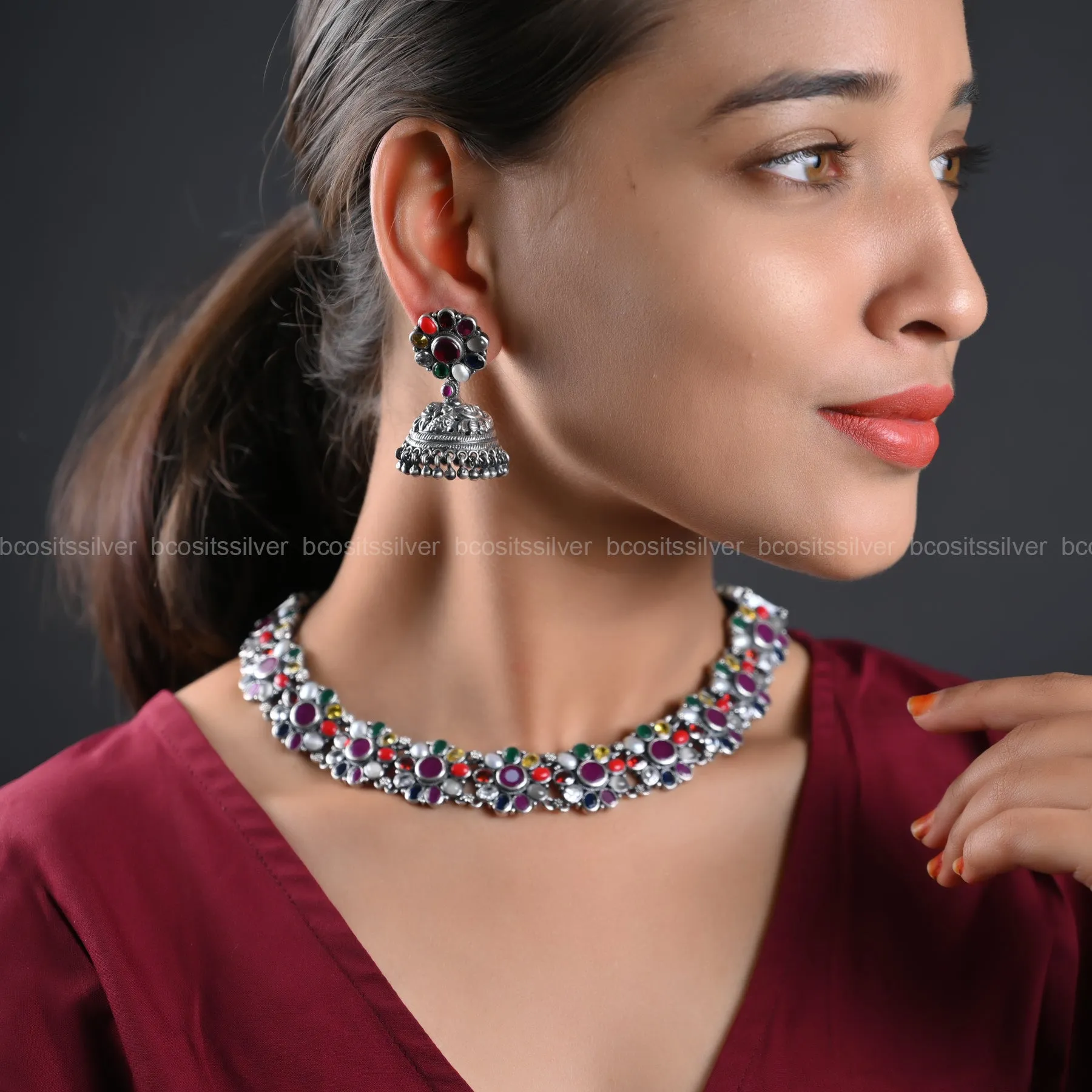 Oxidized Neckpiece - 1188