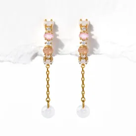 Pastel Rosie Dangle Hoops