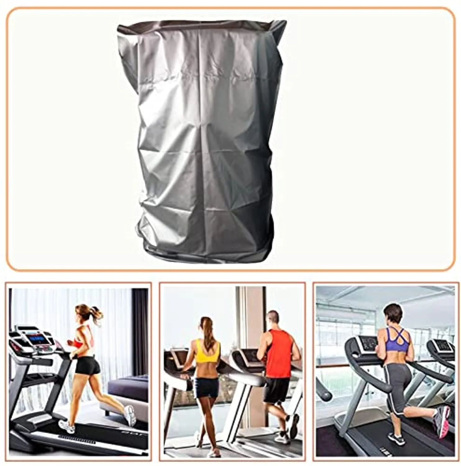 RHDFKOD Folding Treadmill Cover, Sports Treadmill Protective Cover with Zipper Oxford Fabric Waterproof Anti UV Fitness Equipment Cover for Indoor Outdoor