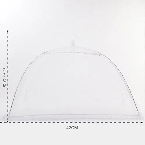 Set of 4 Pop Up Mesh Screen Food Cover Tents White - Keep Out Flies, Bugs, Mosqu