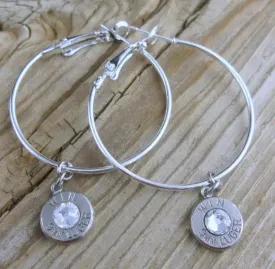 Small Bullet Hoop Earrings