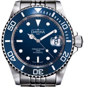 Ternos Ceramic Automatic 200m Blue Diving Watch 16155504 OUTLET