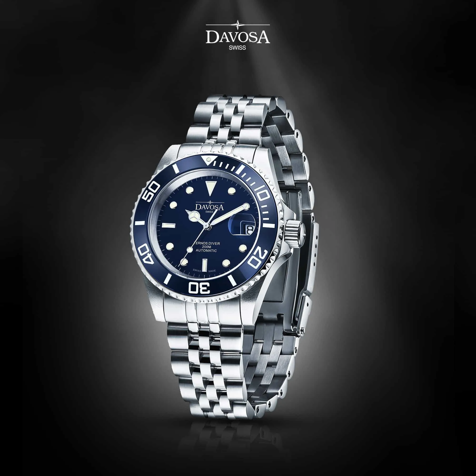 Ternos Ceramic Automatic 200m Blue Diving Watch 16155504 OUTLET