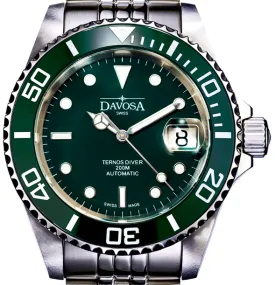 Ternos Ceramic Automatic 200m Green Diving Watch 16155507
