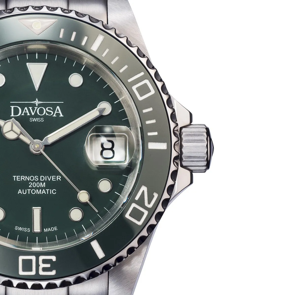 Ternos Ceramic Automatic 200m Green Diving Watch 16155507
