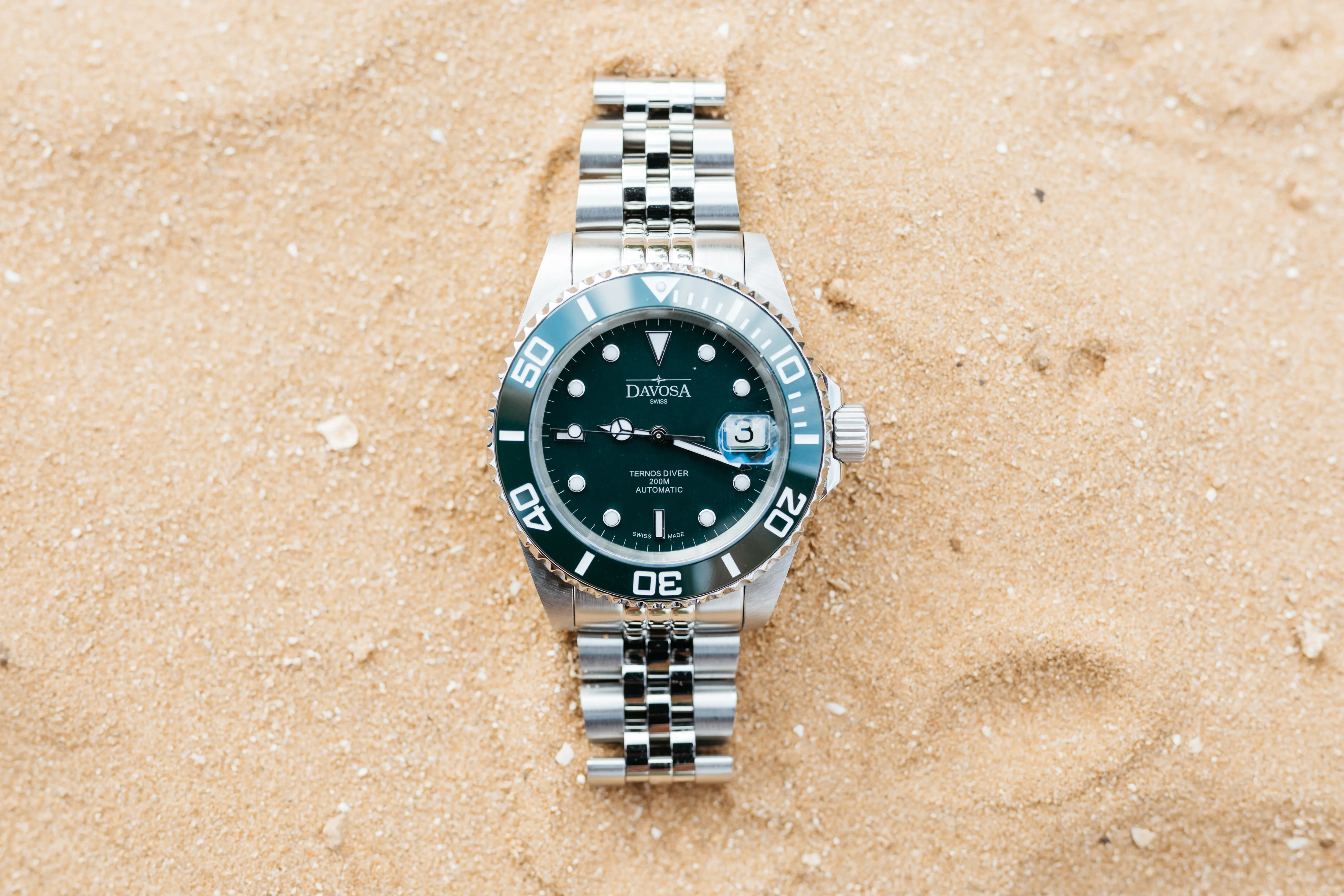 Ternos Ceramic Automatic 200m Green Diving Watch 16155507