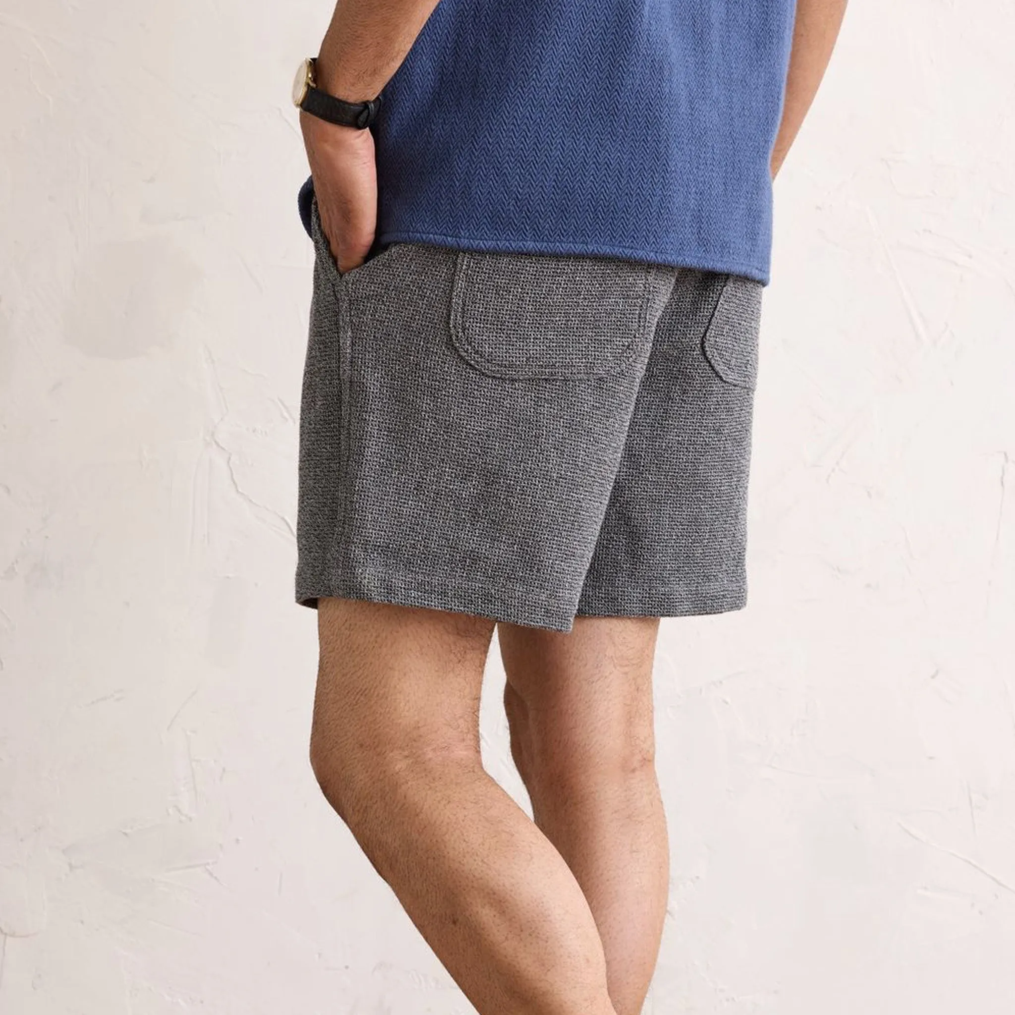 The Apres Short in Charcoal Waffle