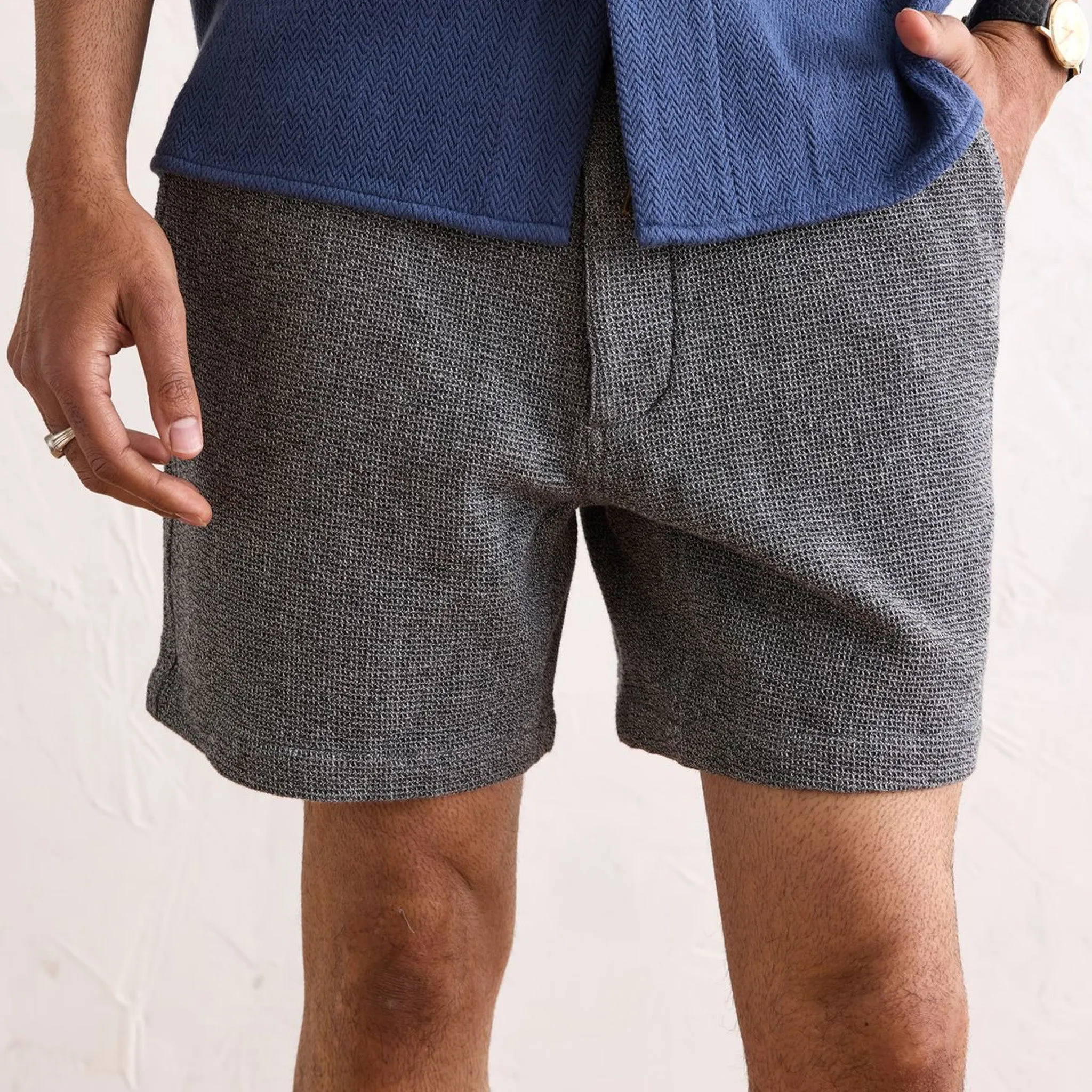 The Apres Short in Charcoal Waffle