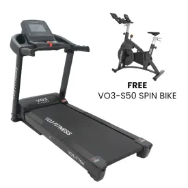VO3 Fitness - T70e Folding Treadmill - FREE SPIN BIKE!