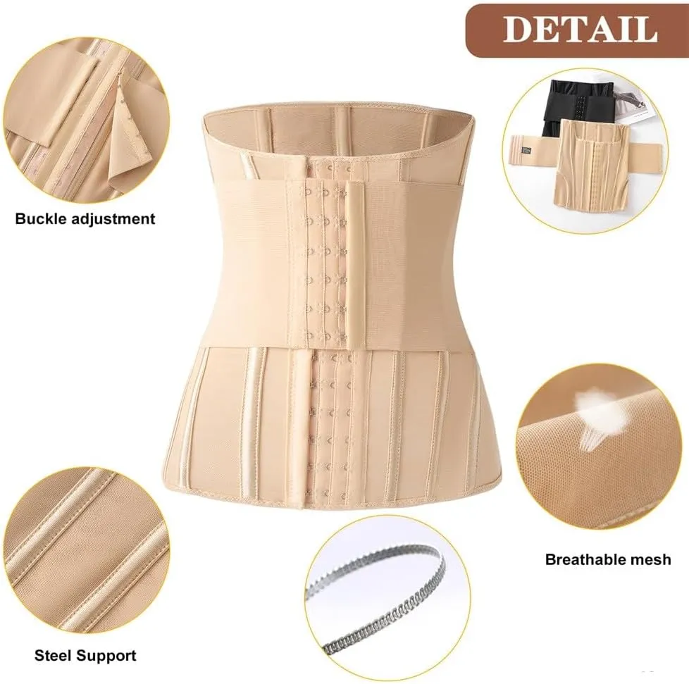 Waist Cincher Shaperwear for Womem Full Body Women Double Belt Wrap Corset Trainer Tummy Control Shaper
