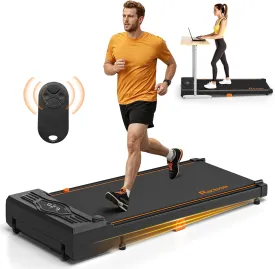 Walking Pad, RIKSION Under Desk Treadmill for Home/Office, Compact Walking Pad with Remote Control & LED Display, Portable Quiet Jogging Running Machine for Small Spaces