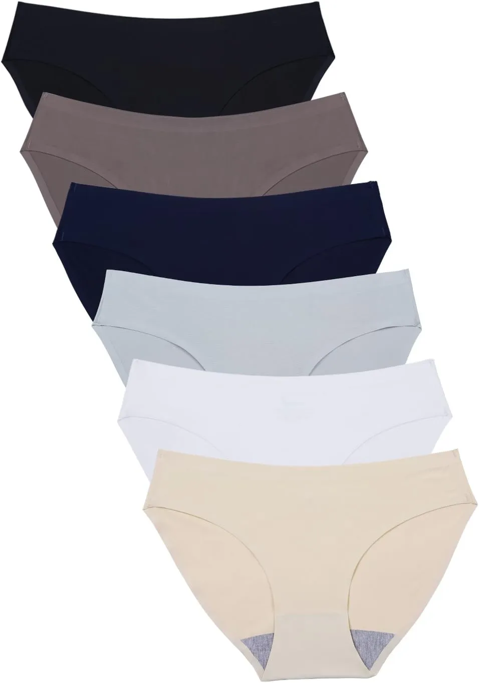 Wealurre Seamless Underwear Invisible Bikini No Show Nylon Spandex Women Panties