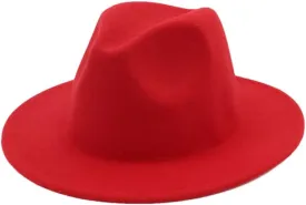 Women Men Fedoras Hats Parent Child Solid Color Big Brim Formal Dress Hat Classic Party Cap